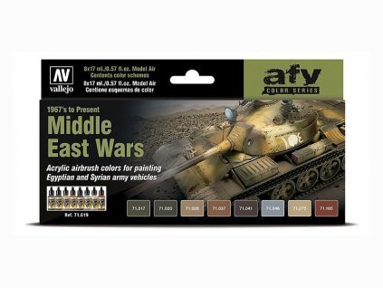 Sada akrylových farieb Vallejo Model Air Color - Middle East Wars 1967 to Present 8x17ml