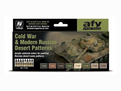 Sada akrylových barev Vallejo Model Air Color - Cold War & Modern Russian Desert Patterns 8x17ml