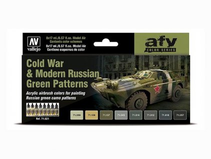 Farby Vallejo sada Cold War & Modern Russian Green Pattern8x17ml