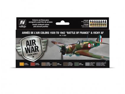 Farby Vallejo sada WWII Armée De L´Air 1939 - 1942 8x17ml