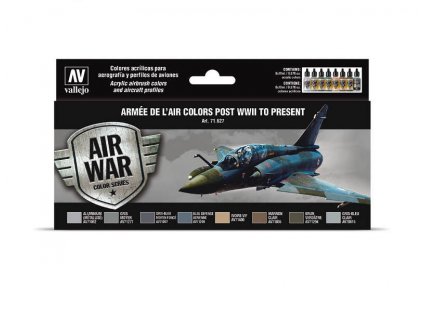 Sada akrylových farieb Vallejo Model Air Color -WWII Armée De L´Air Post WW2 To Present 8x17ml