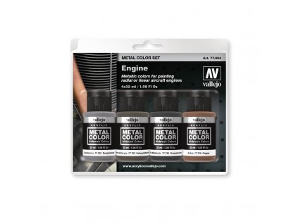 Sada akrylových farieb Vallejo Metal Color - Engine 4x32ml