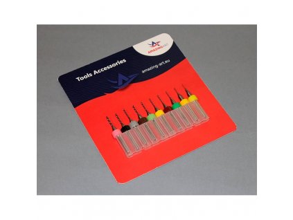 Sada vrtákov Mini Modeling Drills Set 0.3mm - 1.2mm (10 pcs)