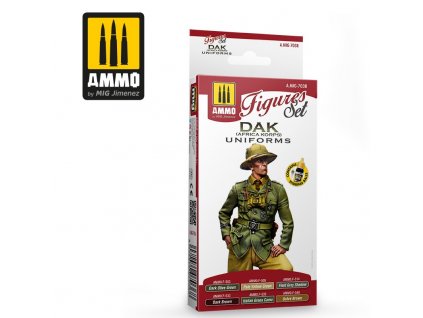 Sada akrylových barev Ammo Figures - DAK Uniforms (Africa Korps)