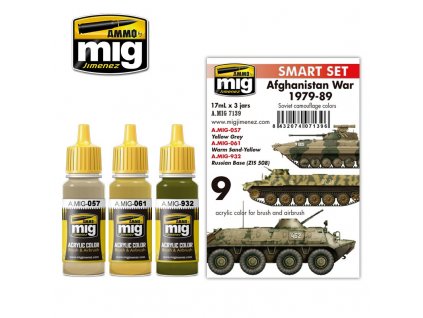 Ammo Acrylic Colors Paint Set - Afghanistan War 1979-89 3x17ml