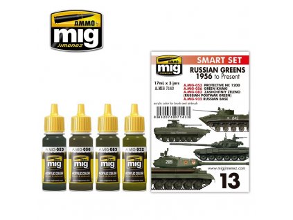 Farby sada MIG Russian Greens 1956-present AMIG7143