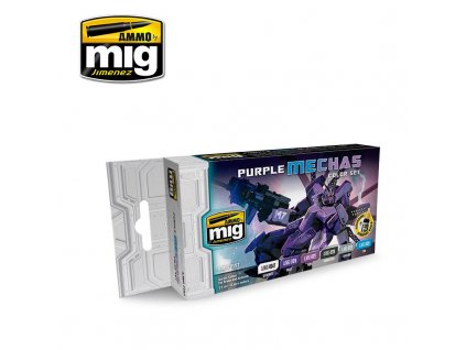 Sada akrylových barev Ammo Acrylic Colors - Purple Mechas 6x17ml