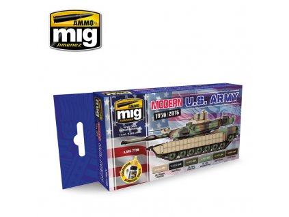 Ammo Acrylic Colors Paint Set - Modern U.S. Army 1950-2016 6x17ml
