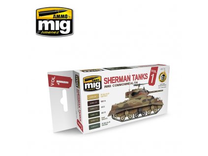 Farby Sada MIG WW2 Commonwealth Sherman Tanks