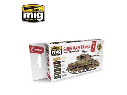 Farby Sada MIG WW2 Commonwealth Sherman Tanks