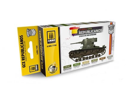 Ammo Acrylfarben-Set – Spanischer Bürgerkrieg: Republikaner (6 x 17 ml)