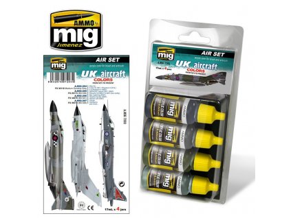 Sada akrylových barev Ammo Acrylic Colors - British Aircraft From 50s To Present 4x17ml