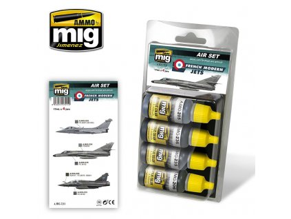 Ammo Acrylfarben-Set – Französische Jets (modern) (4 x 17 ml)