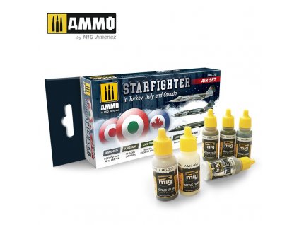 Ammo Acrylfarben-Set – F-104G Starfighter (Türkei, Italien & Kanada) (6 x 17 ml)