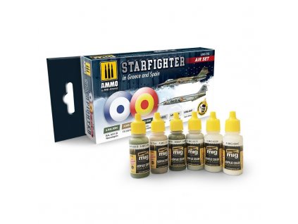 Sada akrylových barev Ammo Acrylic Colors - MIG F-104G Starfighter (Greece & Spanish AF) 6x17ml