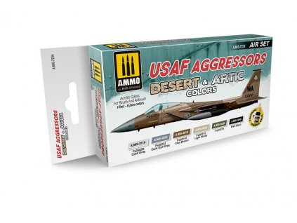 Sada akrylových farieb Ammo Acrylic Colors - USAF Aggressors Desert & Arctis Colors Set 6x17ml