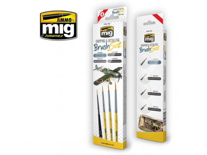 Sada štetcov MIG Chipping & Detailing Brush Set 4 ks