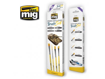 Sada štetcov MIG Streaking & Vertical Surfaces Brush Set 4 ks