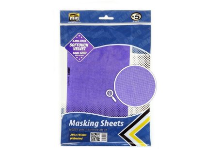 softouch velvetmasking sheets 1mm grid x5 sheets 290mm x 145mm adhesive (4)