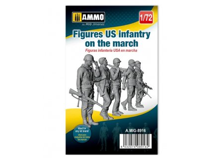 Figures US infantry on the march 1/72