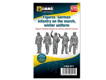 Figures German infantry on the march, winter uniform 1/72