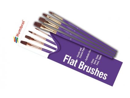 Sada štetcov Humbrol Flat Brush (3, 5, 7, 10)