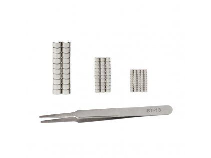 Magnets with anti-magnetic tweezers