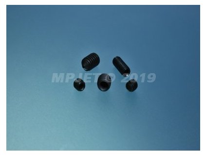 Screw M3x8 worm with hex and conical end 4pcs