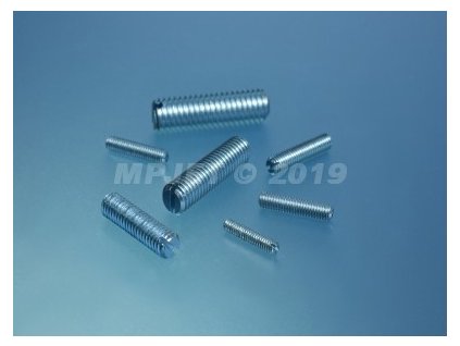 Screw M2x10 worm with slot and flat end 4pcs