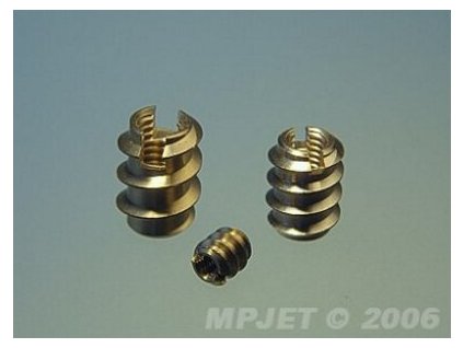 Vložka závitová M4 7x9mm mosadzná 4ks