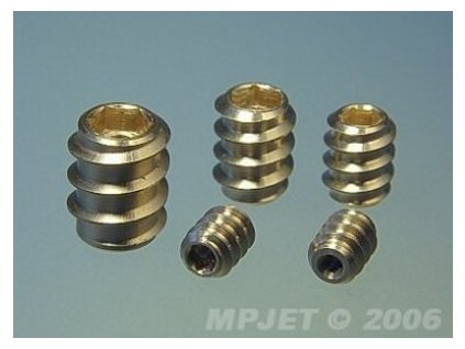 Vložka závitová imbus M3 6x8mm mosadzná 10ks
