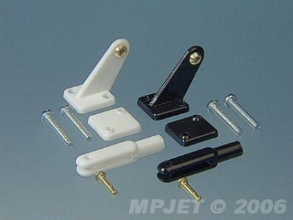 Small control horn short with ball 2pcs black