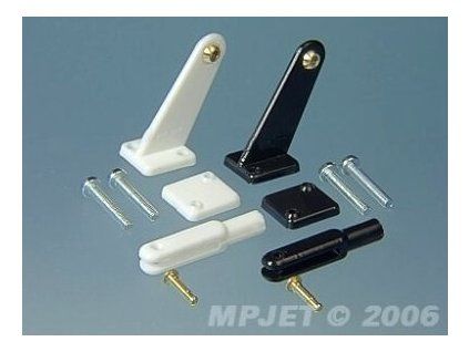 Small control horn long w/ball 1pc black