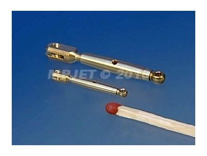 Solid brass turnbuckle M3 x 39/60mm - right end with slot 2pcs