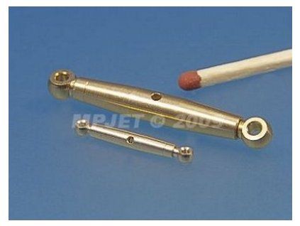 Spannschloss aus massivem Messing M2 x 25/39 mm, 2 Stück