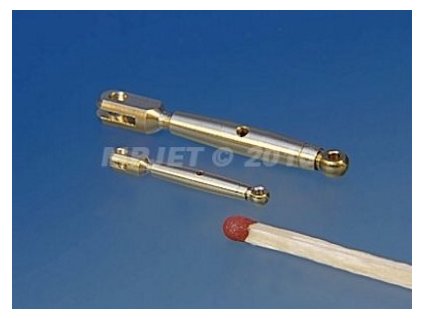 Napinák M2,5 x 37/54 pravý koniec s drážkou  2 ks