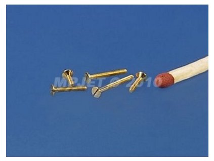 Messingschraube mit Senkkopf und Nut M1,2x10 10 Stück