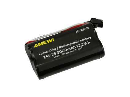 Akumulátor Amewi Li-Ion 3000mAh/7,4V 2S HBX 3-Pin