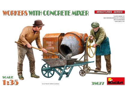 figure set workers w concrete mixer 2 1 35 miniart 38077 06