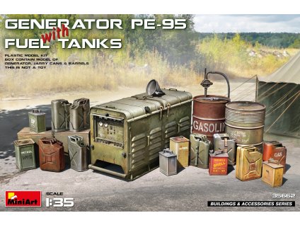 generator pe 95 with fuel tanks 1 35 35662 miniart 05
