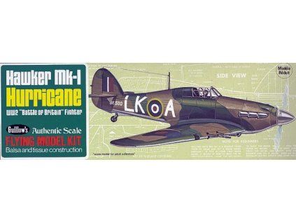 Hawker Hurricane mit Gummiantrieb 419 mm