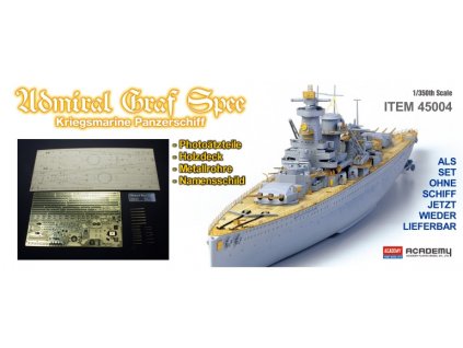Upgrade set Wooden deck/PE parts pre Admiral Graf Spee 1/350