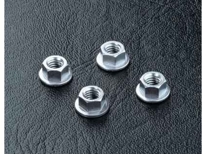 Matice kolies s límcom strieborné 4 ks 1/10