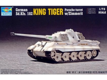 Pz.Kpfw. VI King Tiger Porsche Turret with Zimmerit 1/72