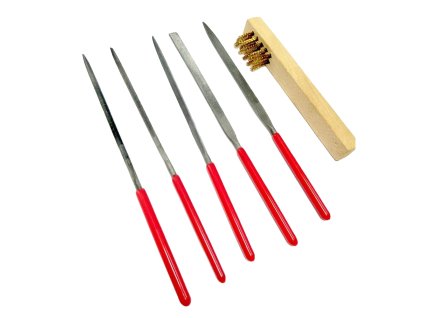 Nadelfeilenset (5-teilig) + Reinigungsbürste