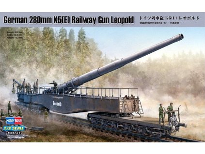 German 280Mm K5(E) Railway Gun Leopold 1/72  Hobby Boss