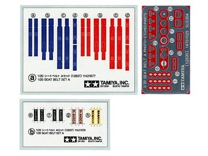 Bezpečnostní pásy pro auta Set A 1/20