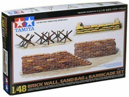Brick wall / Sandbag Barricade 1/48