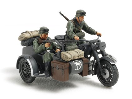 German Motorcycle & Sidecar 1/48
