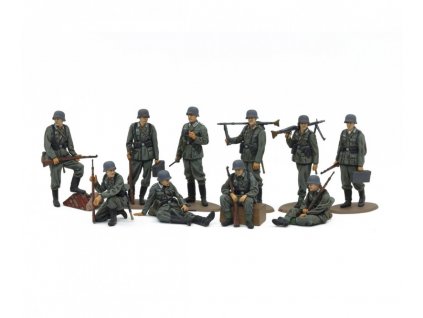 Figures Set German Wehrmacht Infantry (10) 1/48